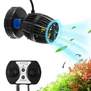 VEVOR Aquarium Wave Maker 10W 1057 GPH Quiet DC Powerhead Adjustable Fish Tank Circulation Pump with Controller Strong Magnetic Base 360° Rotating Wavemaker for Freshwater Saltwater