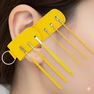 Reusable Stainless Steel Ear Cleaning Kit - Portable Earwax Removal Tool for Travel, Safe and Waterproof Ear Care, Durable & Easy to Clean at Home