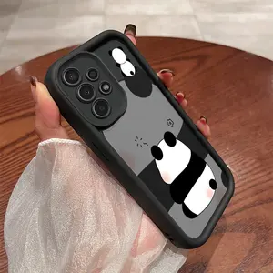 A Cute Panda Back Pattern Phone Case, TPU Shockproof Full Protection Case, Suitable for Samsung S21/22/23/24/25/NOTE20 PLUS ULTRA FE A13/14/15/16/17/33/34/35/36/52/53/54, Ideal Gift for Friends and Family, T214