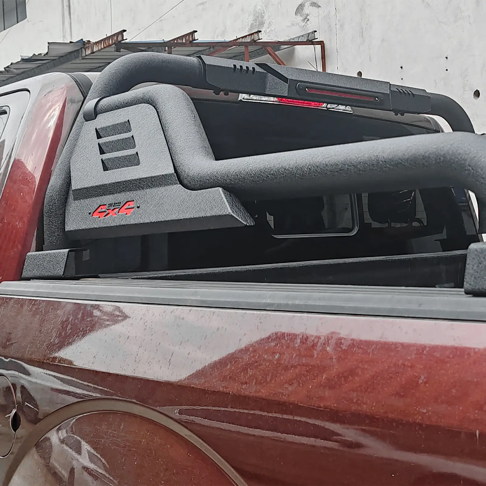 KUAFU Adjustable Roll Bar Chase Rack For Full Size Trucks - Silverado, Ram, F150 Black Steel Cargo Rack