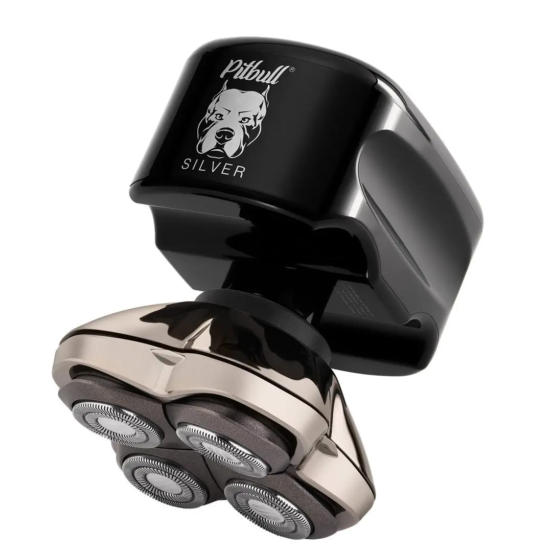 Skull Shaver Pitbull Silver PRO SX5 Head & Face Shaver, Smooth Wet or Dry Shaving | 2025 Version Skull Shaver Pitbull Silver PRO SX5 Head & Face Shaver, Smooth Wet or Dry Shaving | 2025 Version