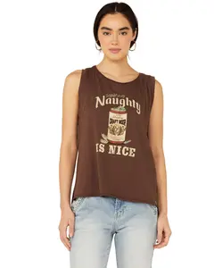 Cleo + Wolf Women's Naughty Is Nice Graphic Tank - Clho23k68