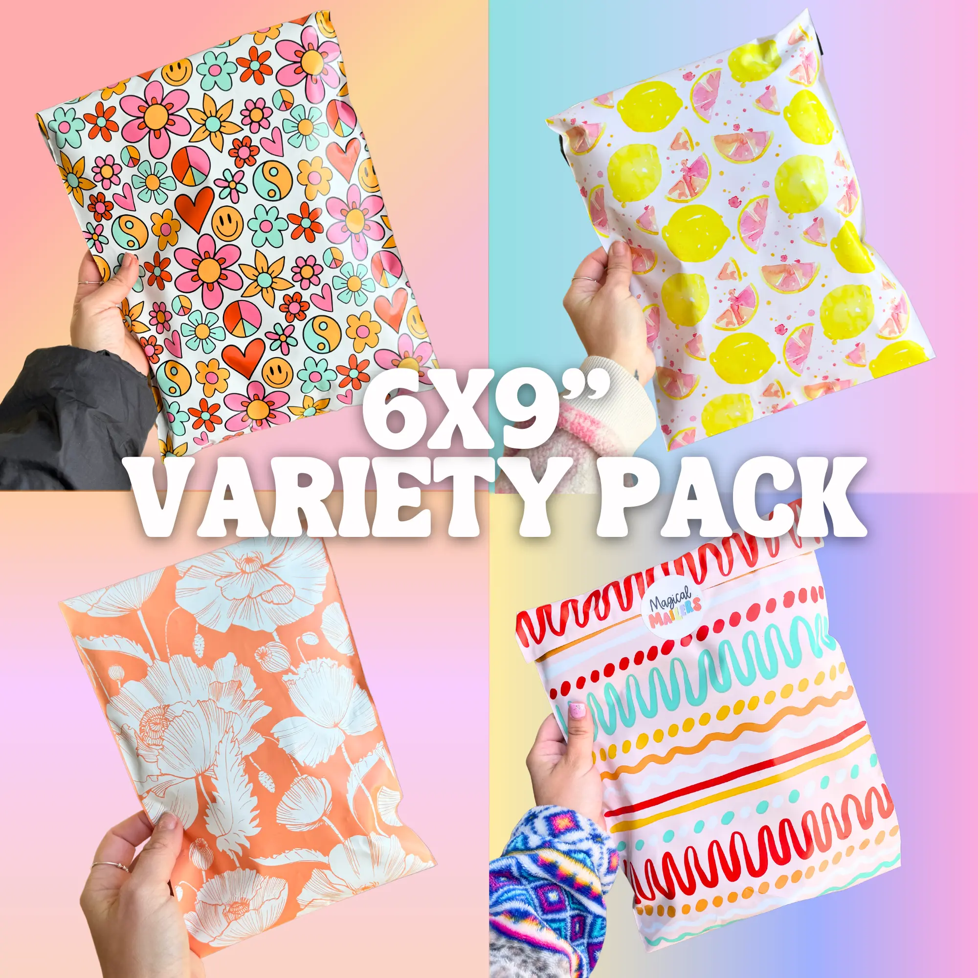 6x9" Pink Variety Pack (100ct)