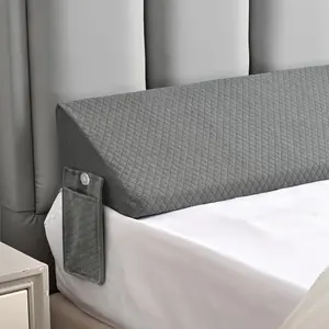 Queen Bed Wedge Pillow for Headboard Gap Filler use Pillows for Sleep Apnea,After Surgery,Acid Reflux Relief,Leg Swelling,Between Corner Wall and Mattress/Frame, Home Bedroom 60"x10"x6"