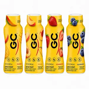 GC Creamy Classic Low Fat Yogurt 4 Flavors 12 Pack Smooth Velvety Texture Rich Flavors Nourishing Choice for Daily Diet 15 oz Each Mango Peach Strawberry Blueberry. Fruits