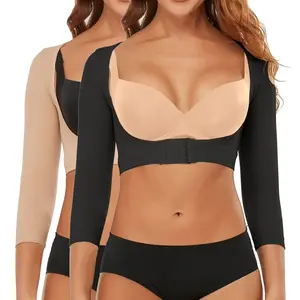 【Plus Size】Arm Shaper for Women Arm Compression Sleeves  Front Closure Shapewear Posture Corrector Womenswear Tops Smooth Clothes Adjustable