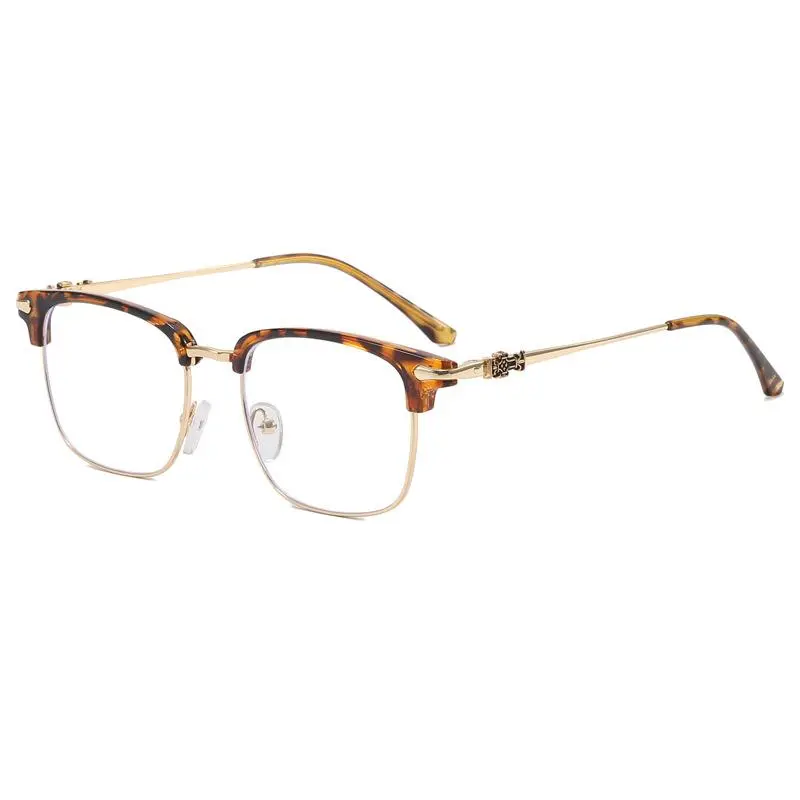 Unisex Non-Prescription Semi-Rimless Browline Blue Lights Glasses - Bioptic Telescopic Frames with Radiation Filter, Fatigue & Eyestrain Relief for Daily Student Use & Parties Eyewear Anti Fatigue Eyewear Anti Eyestrain Eyewear