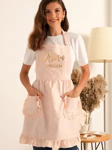 Personalized Apron for Women, Custom Kitchen Apron, Gift for mom, Mother Gift, Hostess Gift, Ruffled with Pockets Chef Birthday gift for Mom