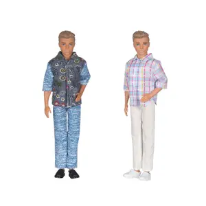 4 PCS Doll Clothes=2 Tops+2 Pants Fashion Trousers Shirt Outfit Casual Jacket Pants Dress up Casual Clothes for 12 inch Boy Friend Doll Accessories Toys Halloween,Thanksgiving Day,Xmas Gift (Dolls Not Included Only the Clothes)