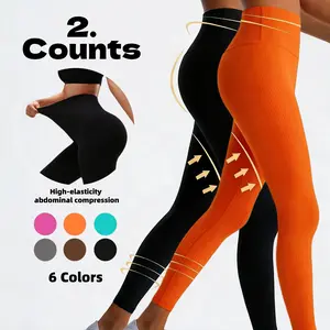 2 Pack High Waisted Scrunch Butt Leggings & Sports Bra Set - Lightweight Seamless Workout Outfit for Women, Fitness, LoungeComfortable and breathable, available in multiple colors solid skinny pant sporty bottom hip dip second-skin fit four-way stretch