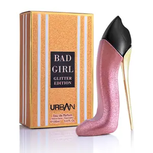 Urban Collection Bad Girl Glitter Eau De Parfum 100ml Radiant Oriental Floral Fragrance with Almond Tonka Bean Vanilla in Elegant Paper Box
