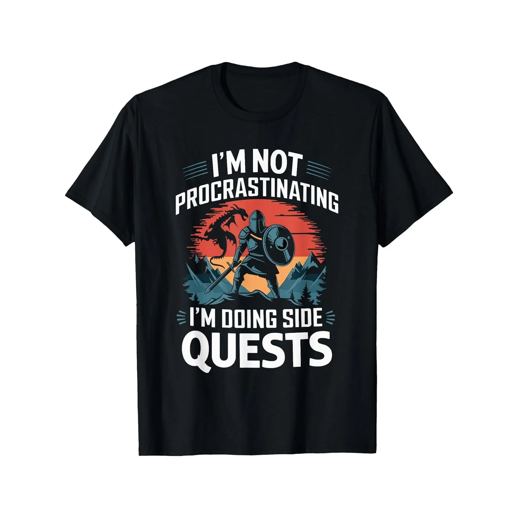 I'm Not Procrastinating Funny Side Quests Gamer T-Shirt Cotton Clothing