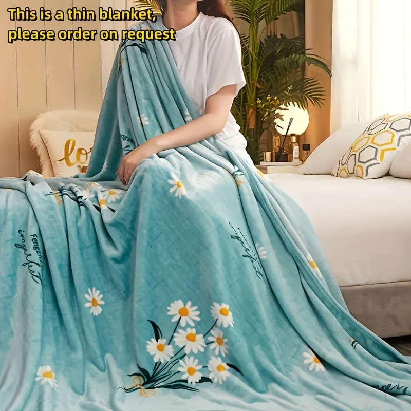 1 Piece Flannel Blanket Multifunctional Blanket New Fleece-lined Thermal Bed Sheet Autumn and Winter Blanket Quilt Student Dormitory Single Person Double Blanket, Suitable for Sofa, Bed, Car, Birthday Christmas Holiday Gift
