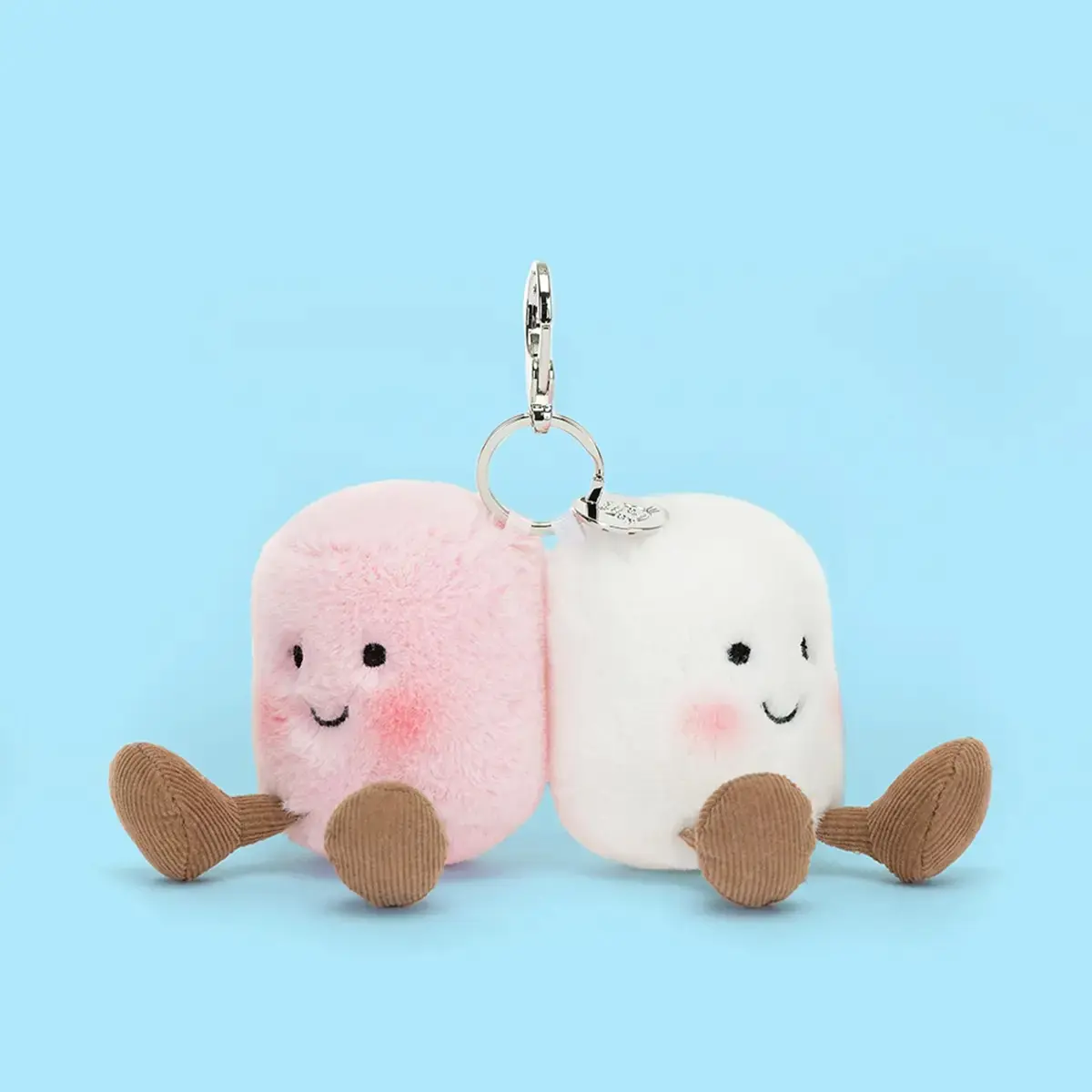 Jellycat Marshmallow Keychain – Stuffed Animal Keychains, Cute Animals, Fun Gift Ideas for Kids, Birthdays and Collectors, Keychains