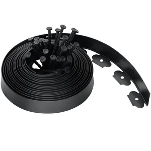 Landscape Edging 2inch Tall, 40/100ft No-Dig Landscape Edging Border with 60/120 Spikes Plastic Garden Edging for Landscaping