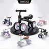 #BackToSchool Baby Balance Bike Toy - BPA-Free 4-Wheel No-Pedal Toddler Tricycle, Foldable Unisex Walker for 6-24 Months with 135° Steering Limit, Sidefall Guard, Closed Non-Slip Wheels, Colorful Indoor-Outdoor First Birthday Gift (Baby Toys Category)