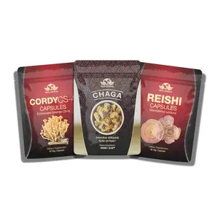 Vida Divina Cordyceps Reishi & Chaga Capsules Natural Energy Boost Vitality Support Daily Wellness Easy Take-with-Food Format