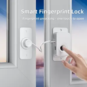 Fingerprint Refrigerator Lock with Fingerprint Recognition, Baby Safety Function, No Drilling Required, Suitable for Cabinets, Drawers, Dishwasher