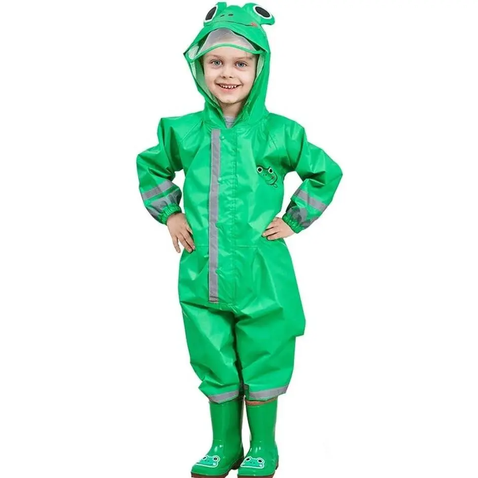 SSAWcasa Toddler Rain Suit,Waterproof Kids Rainsuit,Unisex Baby Rain Coat Coverall