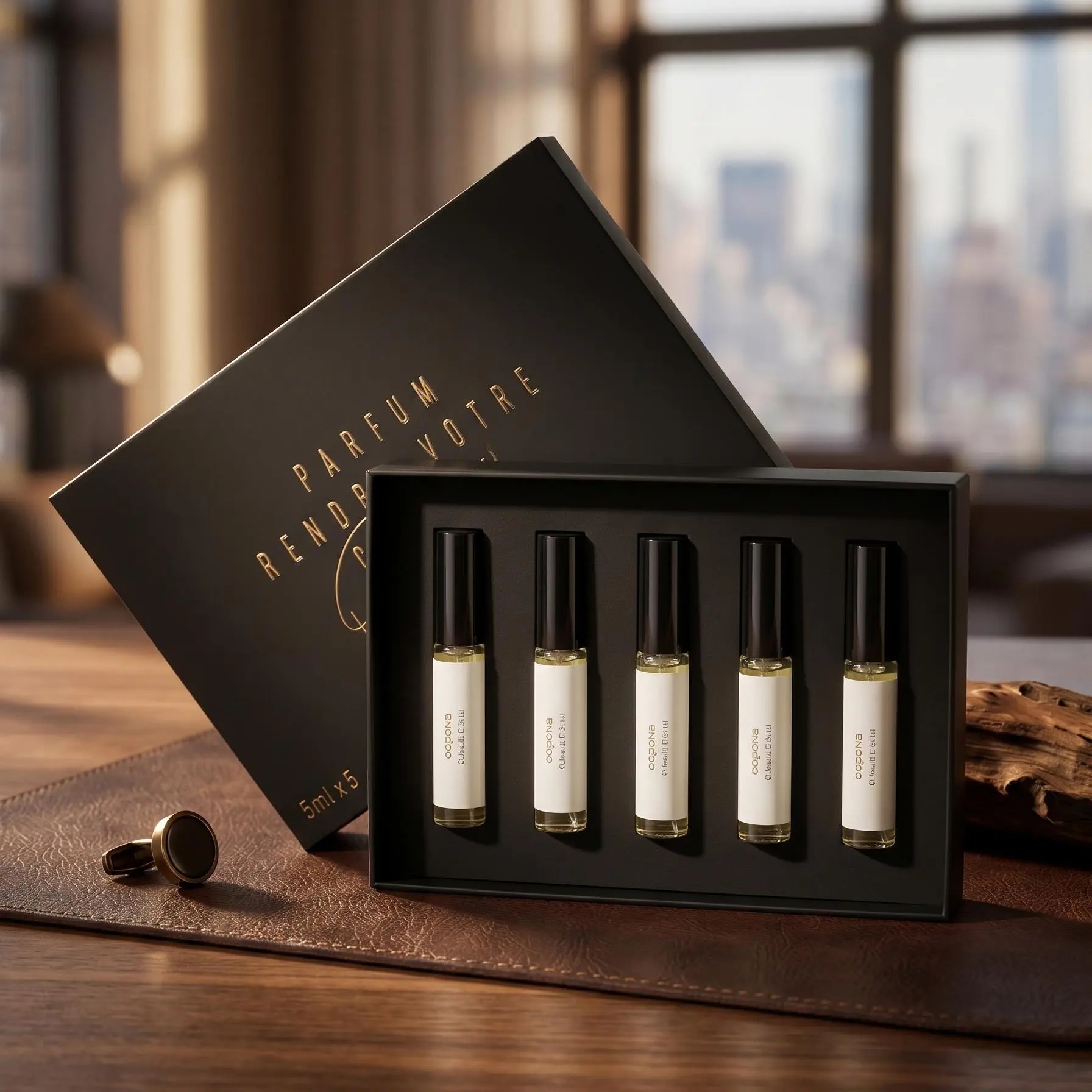 Men's Fragrance Set - 5-Pack Mini Perfumes with Long-Lasting Floral & Fruity Scents, Portable Travel Size Cologne for Adults