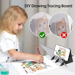 Adjustable HD Optical Drawing Board with Smartphone Projector - Wireless Tracing Light Box for Artists Stencilling Layout and Copy Pad Art Supplies