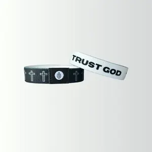 Trust God Bible Verse Bracelet - Tap for Daily Bible Verse, Waterproof & Durable, Scannable NFC Christian Bracelet