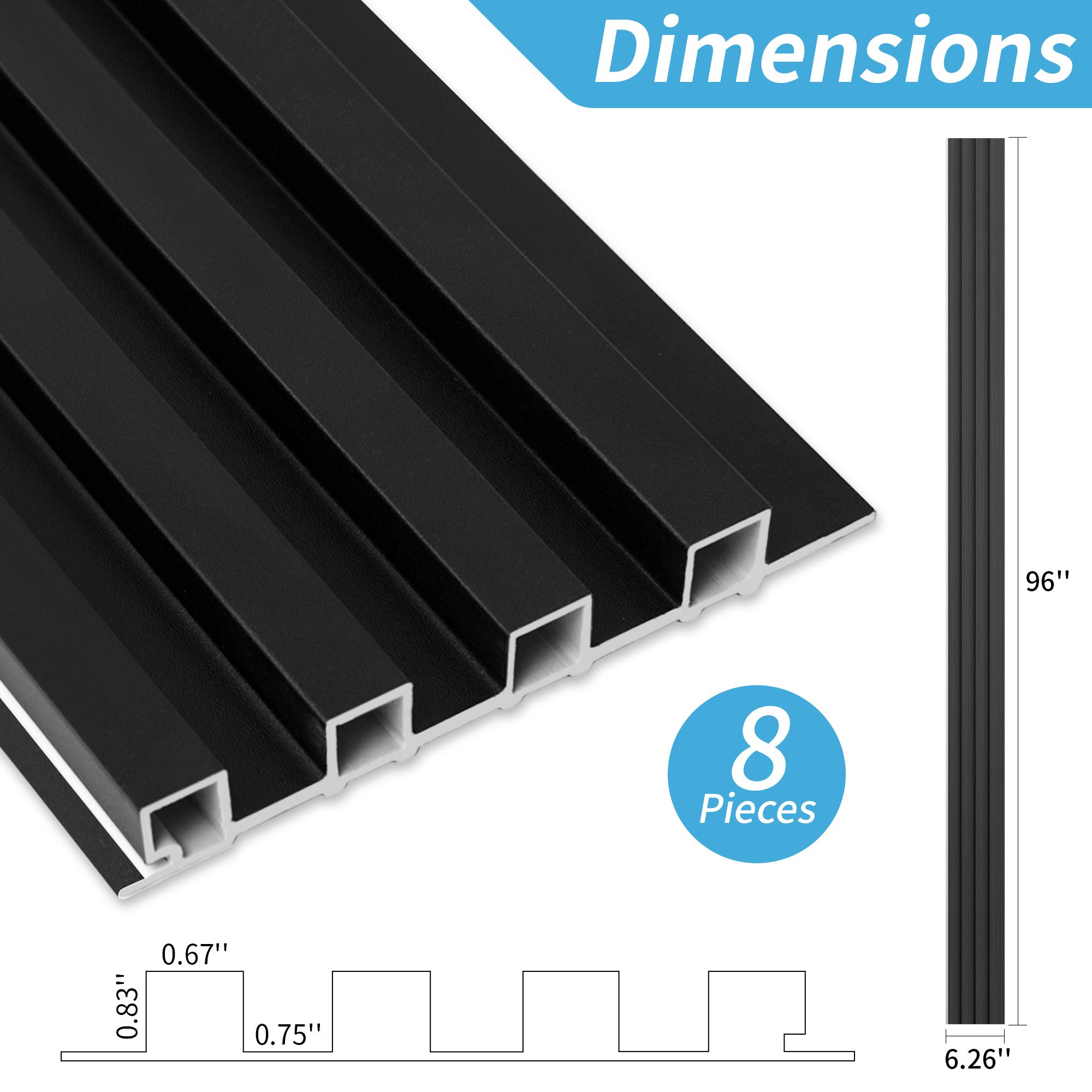 【New】Art3d 8-Pack(96×6.26in) Modern Slat Wall Panel,WPC Acoustic Diffuser Decorative Accent Wall Panel,Noise Reduction and Stylish Decor for Living Room Bedroom 【New】Art3d 8-Pack(96×6.26in) Modern Slat Wall Panel,WPC Acoustic Diffuser Decorative Accent Wall Panel,Noise Reduction and Stylish Decor for Living Room Bedroom