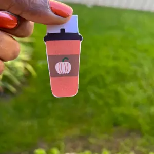 Pumpkin coffee Cup Bookmark