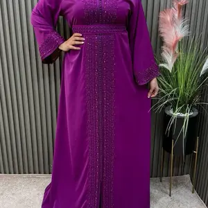 Olive green Moroccan kaftan handmade princess gown