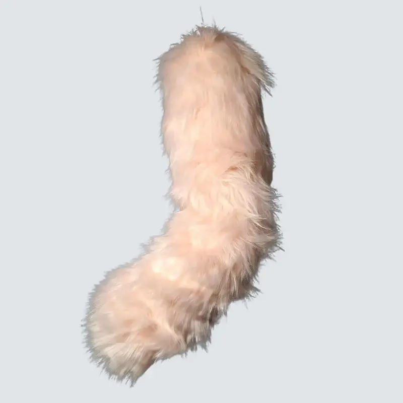 Faux Fur Tail for Cosplay & Therian Costumes Soft Bendable 15-16 Inches with Metal Clip & Lobster Claw Attachment Adorable Fake Fur Accessory