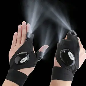 For Fishing Equipment Accessories Glove With Led Fingerless Light Fingers Mittens Apparel Cycling Gloves With Lights Gloves