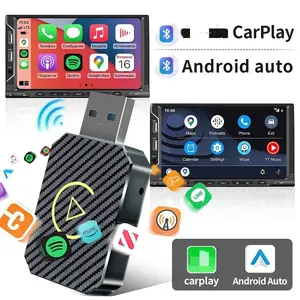 2-in-1 Android Car Wireless & Carplay Wireless Adapter, Switch from Wired to Wireless, Dongle for Cars with AA & Carplay,USB C/A
