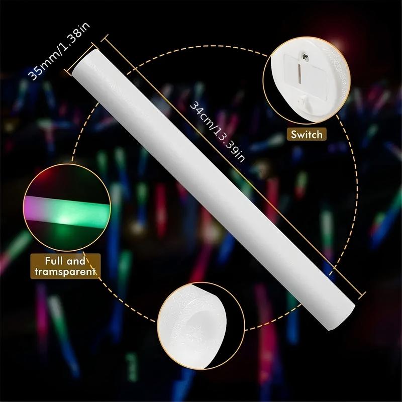 LED Glow Sticks 70-Pack - Multi-Color 3 Dynamic Modes Battery Operated Party Supplies for Festivals Raves Weddings & Holidays Perfect Party Favors Decor Gifts for BF GF & Festive Celebrations Halloween Favors Colorful Magical