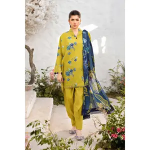 Maria B - MB-CUS25-702-A - 3 Pc Embroidered Lawn Suit