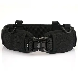 Military Tactical Belt for Gun Holster Men Women Quick Release Nylon Webbing Adjustable Waistband Outdoor Training Gear Multi Functional