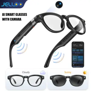 AI Smart Glasses with Camera, 1080P HD Video Recording Glasses, Real-Time Translation, Wireless Audio – Smart Glasses with Color-Changing Lenses for Travel, Sports, Outdoor Use Gifts for Women Men