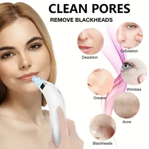 [Powerful Remover] Powerful Blackhead Vacuum Remover |   Portable Facial Pore Cleaner With 4 Probes, Gentle And Safe For Women And Men |   Battery-Operated (Batteries Not Included)