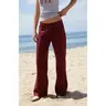 John Galt Women's Burgundy Hilary Soft Flare Yoga Pants