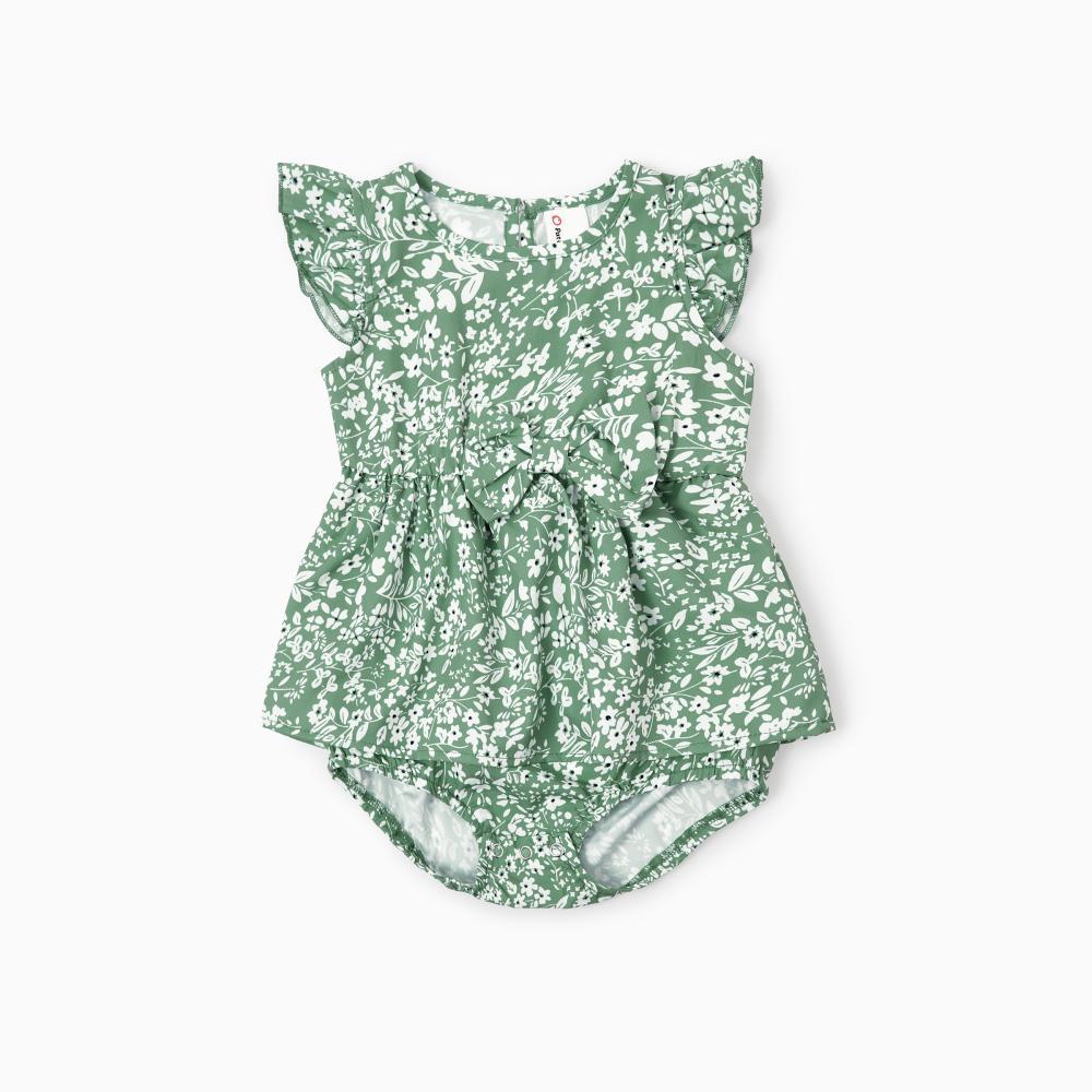 PatPat Girl Casual Family Look Short Sleeve Suit