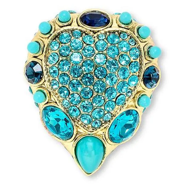 Heidi Daus Santa Fe Blue Stone Heart Ring