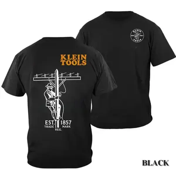 Klein Tools Lineman T-Shirt, Powerline Worker Graphic Tee, Electrician Utility Worker Shirt, Pole Climber Gift for Men, Shirt for Men