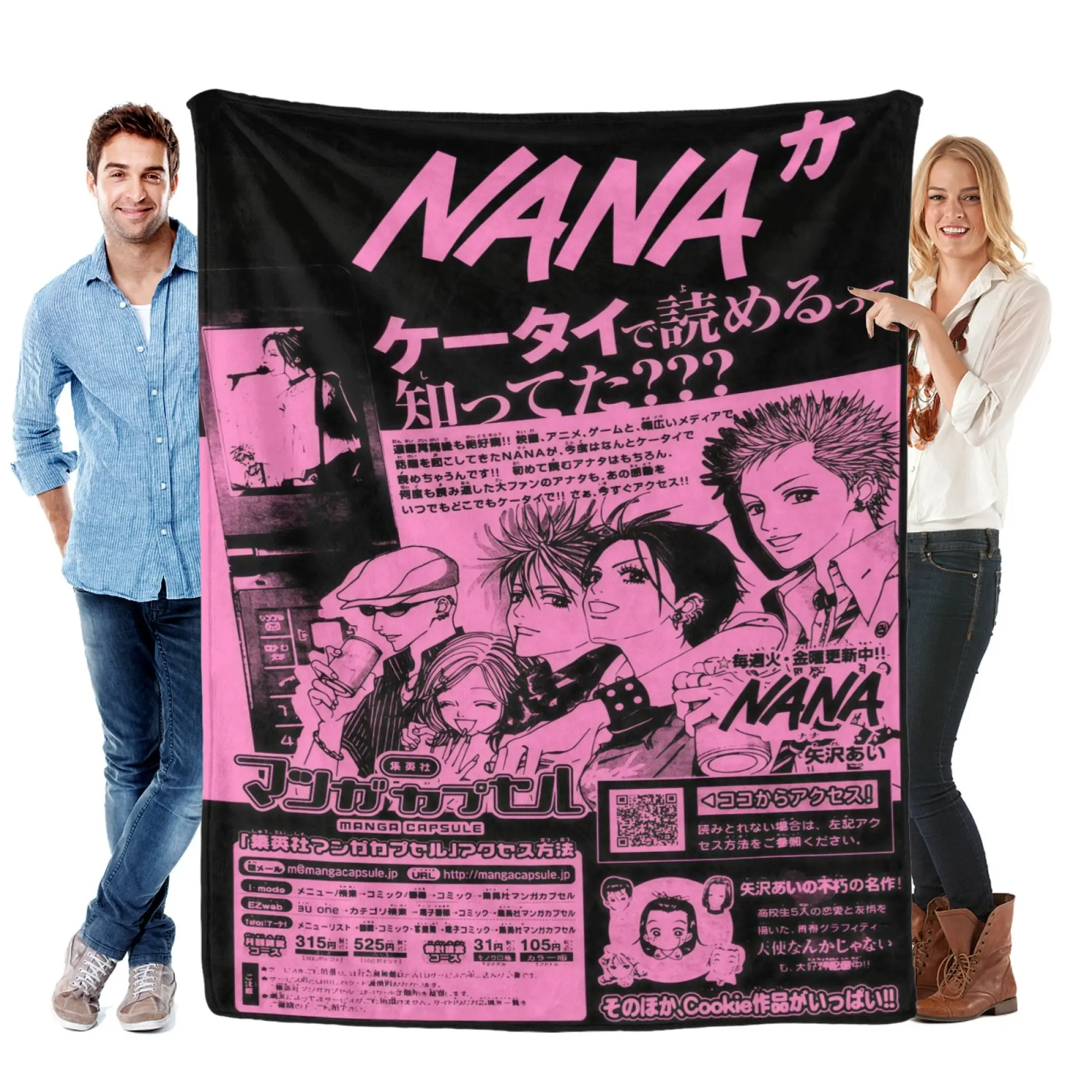 Nana Anime Throw Blankets Plush Travel Blankets Bedroom Living Room Sofa Office Father's Day Thanksgiving Valentine's Day holiday gifts for family and children