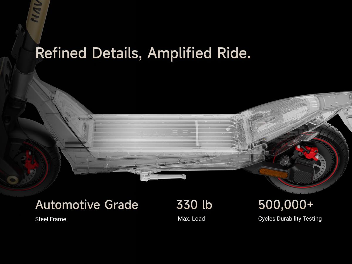 NAVEE UT5 Ultra X Electric Scooter, 43.5 mph, 74.6 Miles Range, 2400W*2 Peak Motor & Dual Suspension & Disc Brake, 12" Tires, Flash Charge Off-Road Scooter Adults