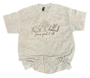 Jesus Paid It All on Ash Gray Shirt