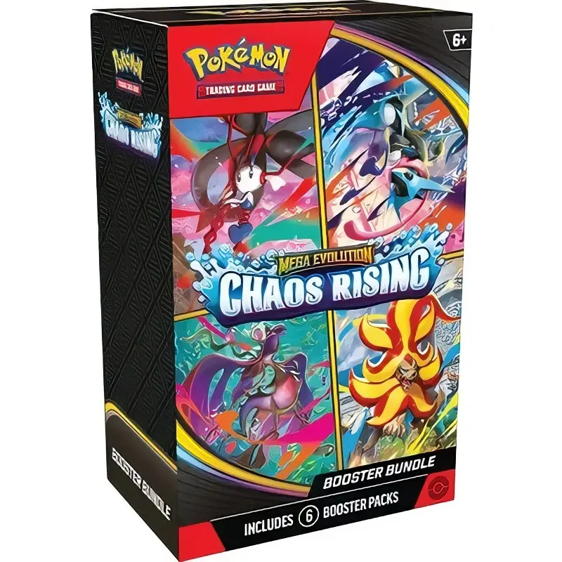 Pokemon Mega Evolution Chaos Rising Booster Bundle Includes 6 Booster Packs Trading Card Game