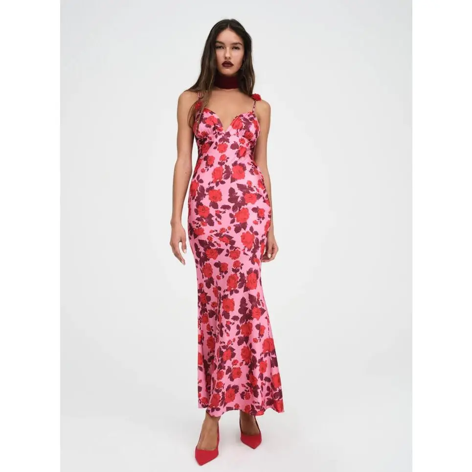 Huda Maxi Dress in Pink by For Love & Lemons - TikTok Shop