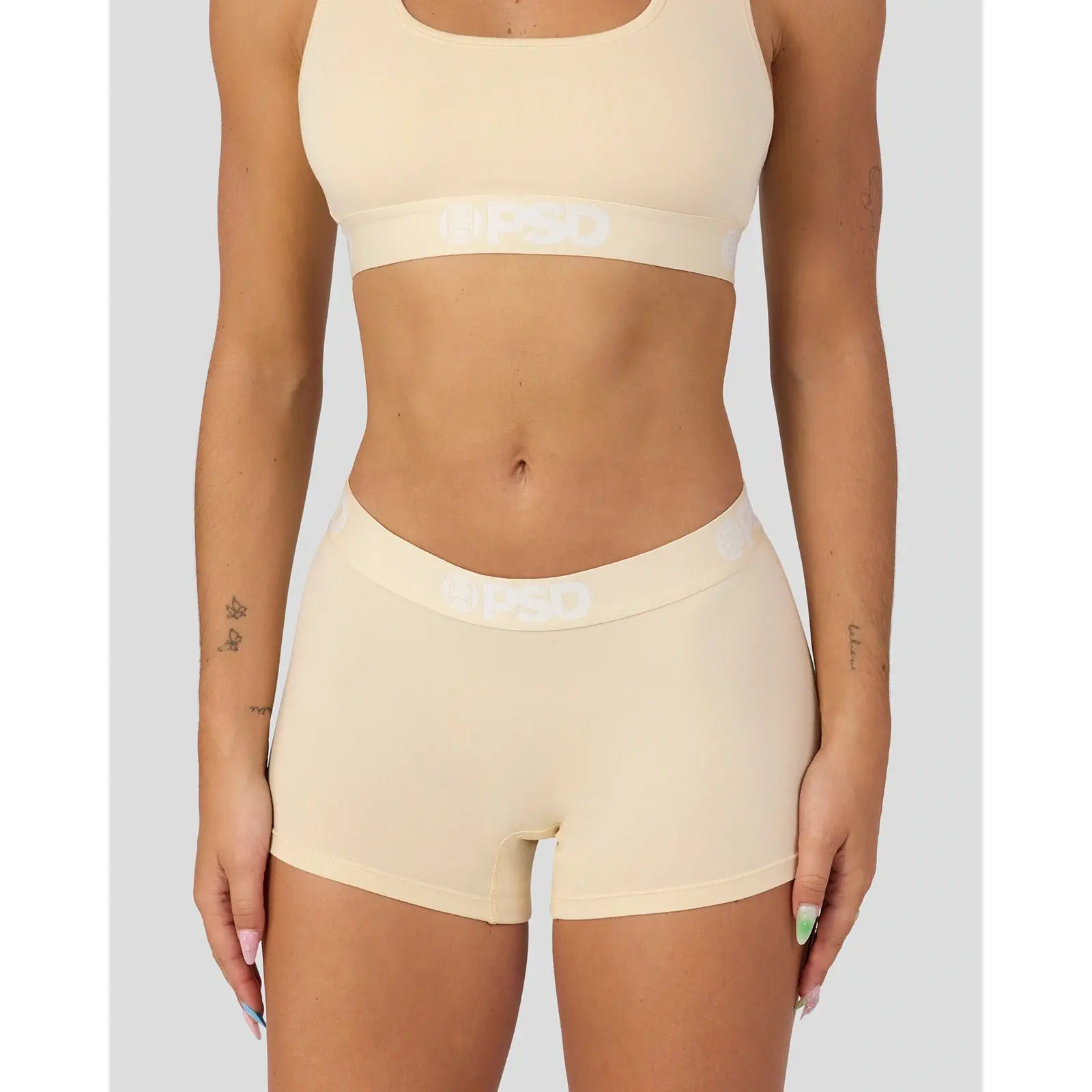 PSD Womens Creme Boy Short Underwear - Premium Modal Fabric Bottom Breathable