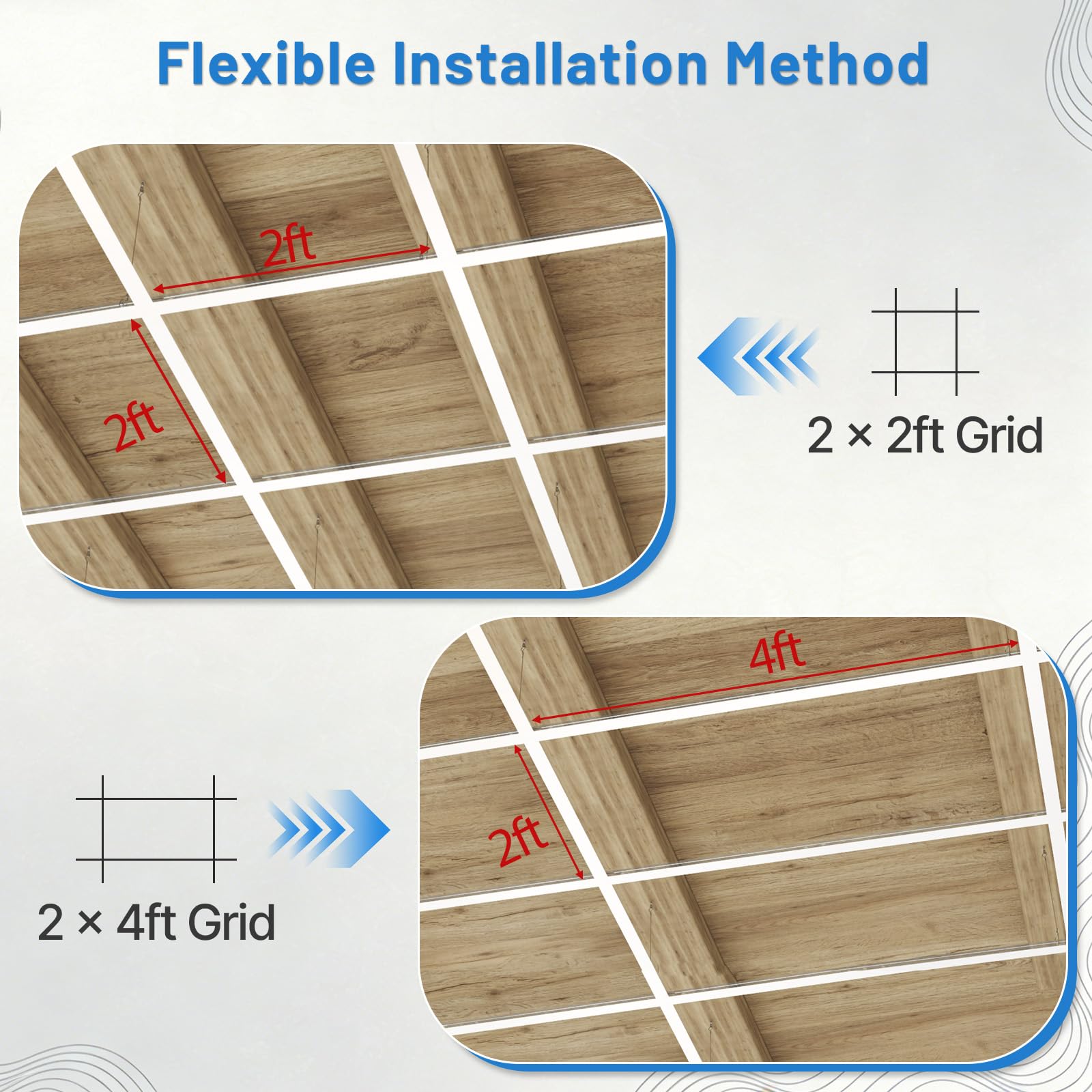 Drop Ceiling Grid System，Complete Set White Galvanized Steel Grid Kit Rust & Fire Resistance Easy Installation for Basement Living Room Kitchen Bathroom Cover 64 Sq.Ft