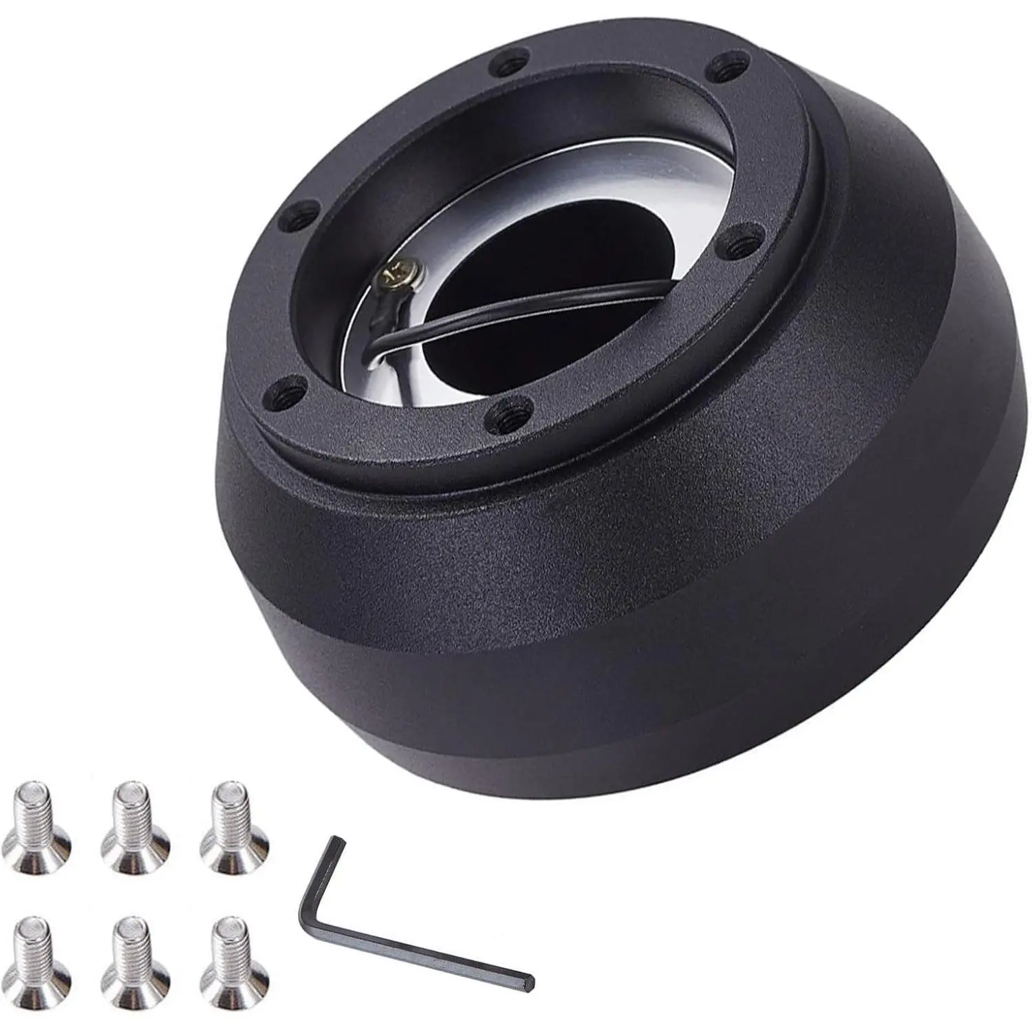 Minimalist 6-Hole 125H Aluminum Alloy Quick Release Steering Wheel Short Hub Kit, Corrosion-Resistant, Non-Deformable, Copper Core Wire, Fits Toyota, Lexus, Scion (Scion FR-S), Subaru Models