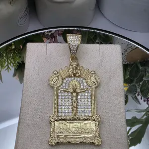 # 0344 14k Gold-Plated High-Quality LA ULTIMA CENA  Pendant - Unisex Wear Accessory for Daily, Everyday, Casual Outfits